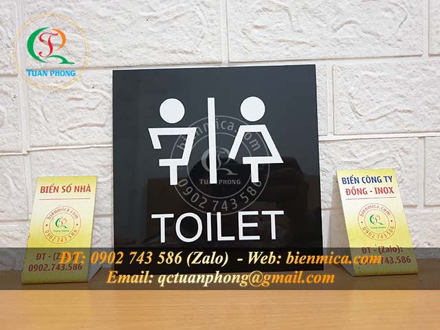 Bảng WC nhà vệ sinh Mica - Biển WC Nam Nữ màu theo yêu cầu